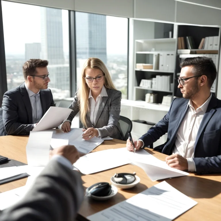 جلسة استشارية لفريق قانوني متخصص في العقارات